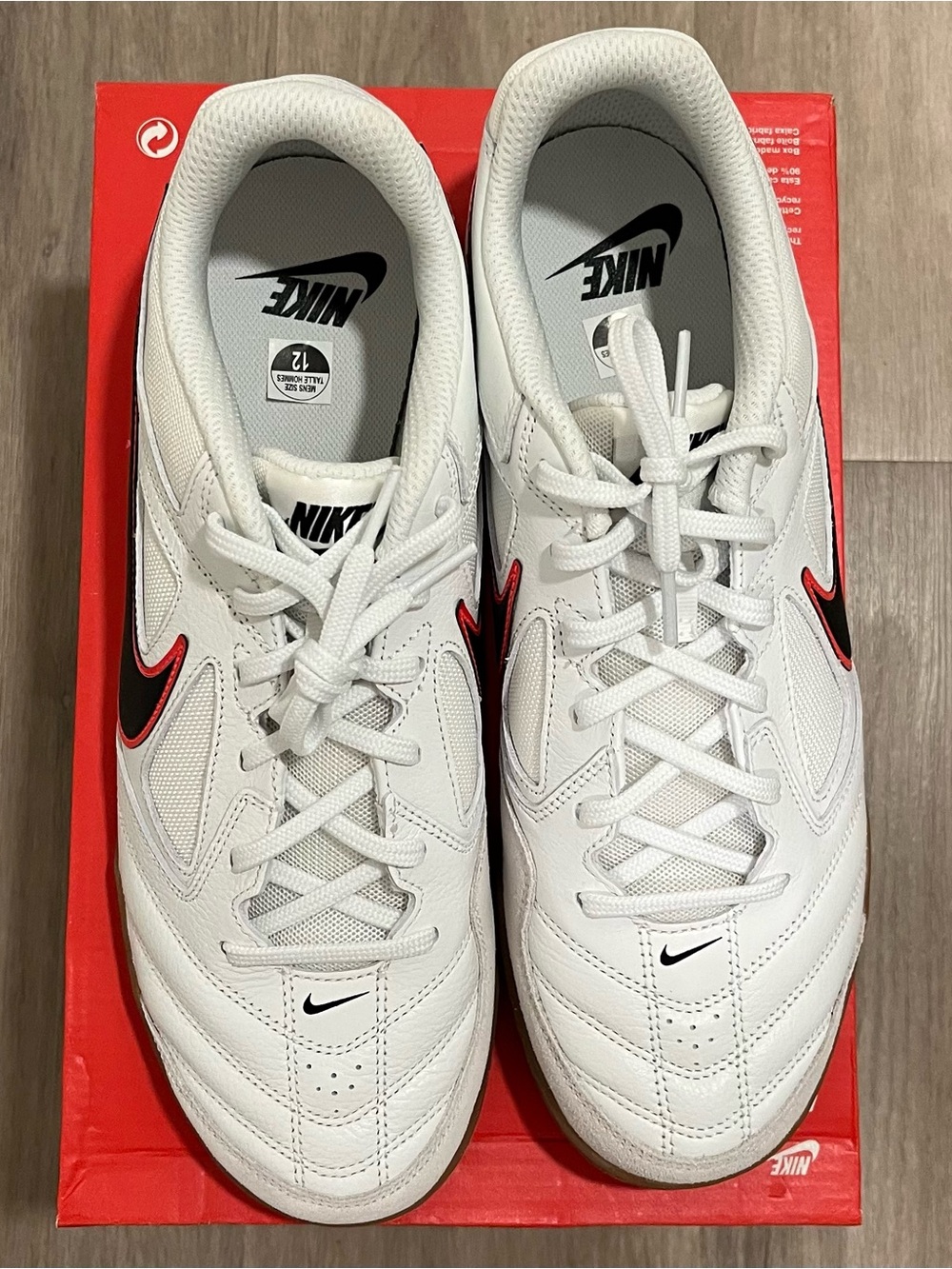 Nike Gato sneakers in the white and red colorway, Unisex